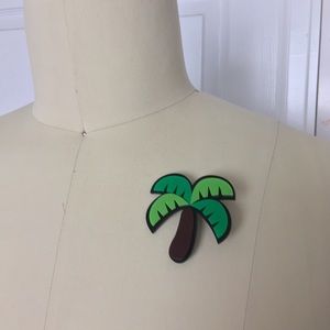 Collectif Acrylic Palm Tree Brooch